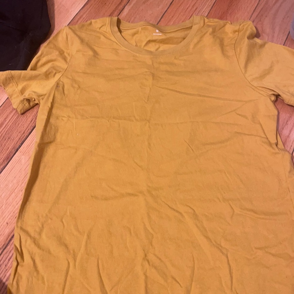 Muji yellow tee shirt